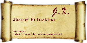 József Krisztina névjegykártya