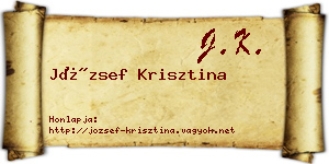 József Krisztina névjegykártya