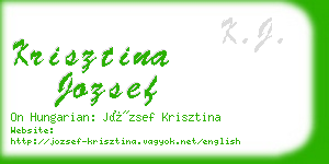 krisztina jozsef business card